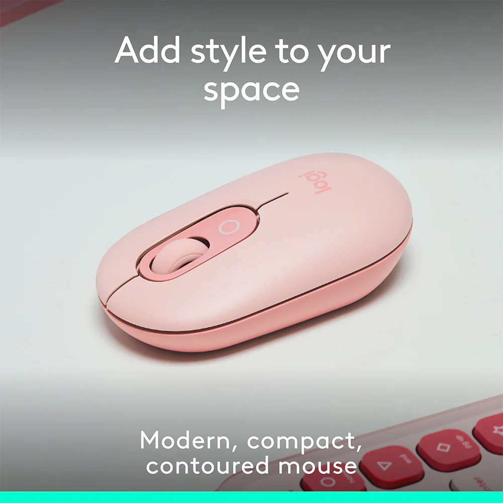 Logitech POP Mouse with Emoji - Rose - Image 2
