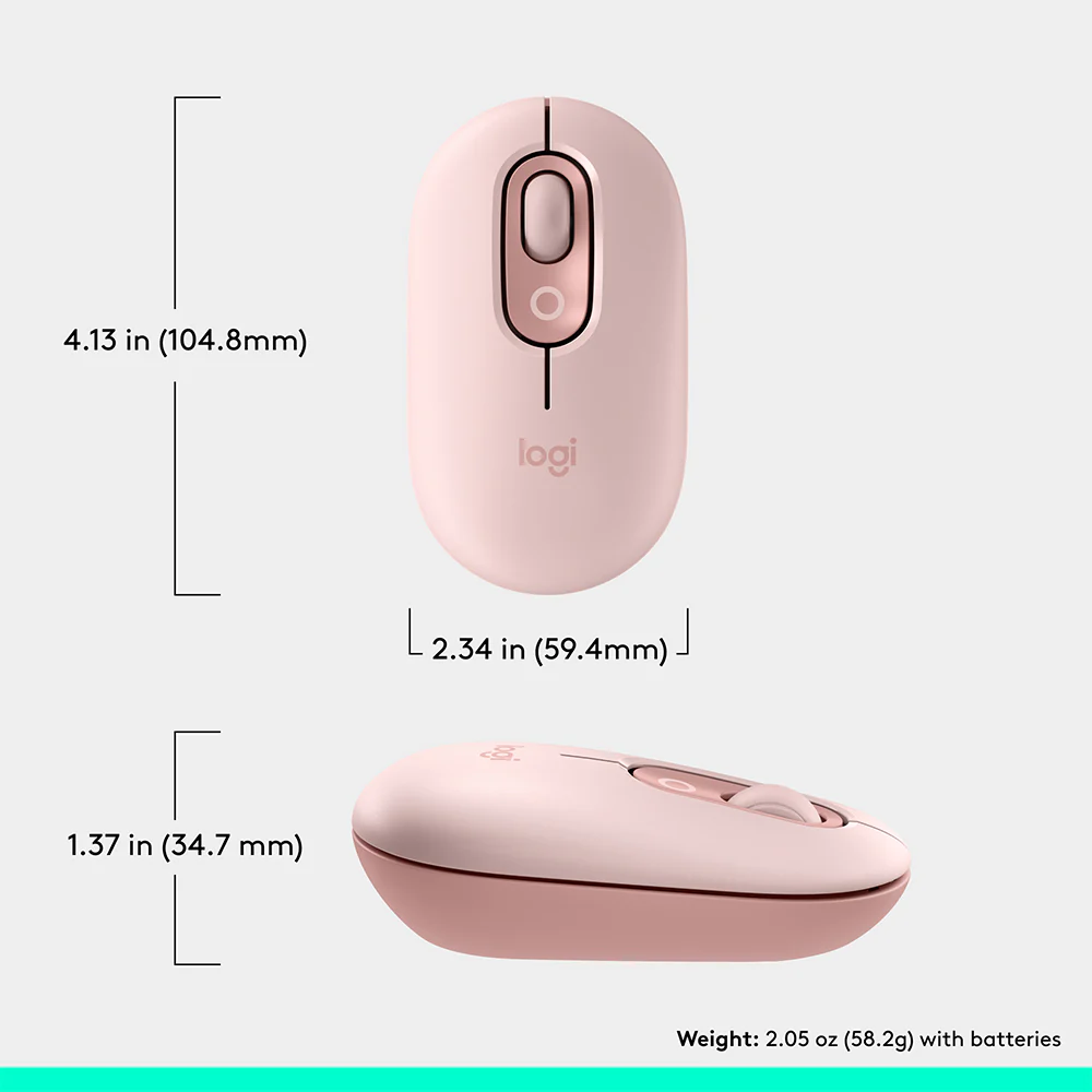 Logitech POP Mouse with Emoji - Rose - Image 9