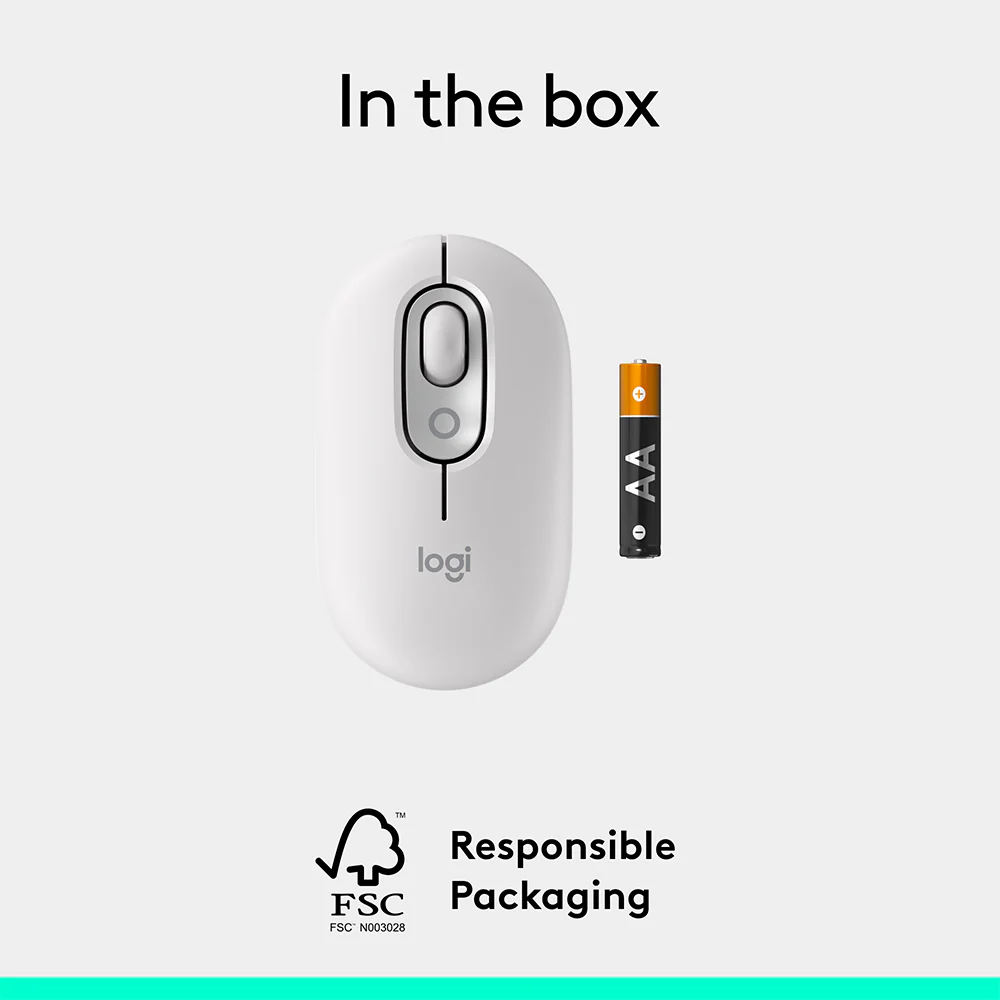 Logitech POP Mouse with Emoji - White - Image 10