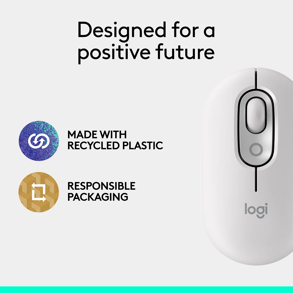 Logitech POP Mouse with Emoji - White - Image 11