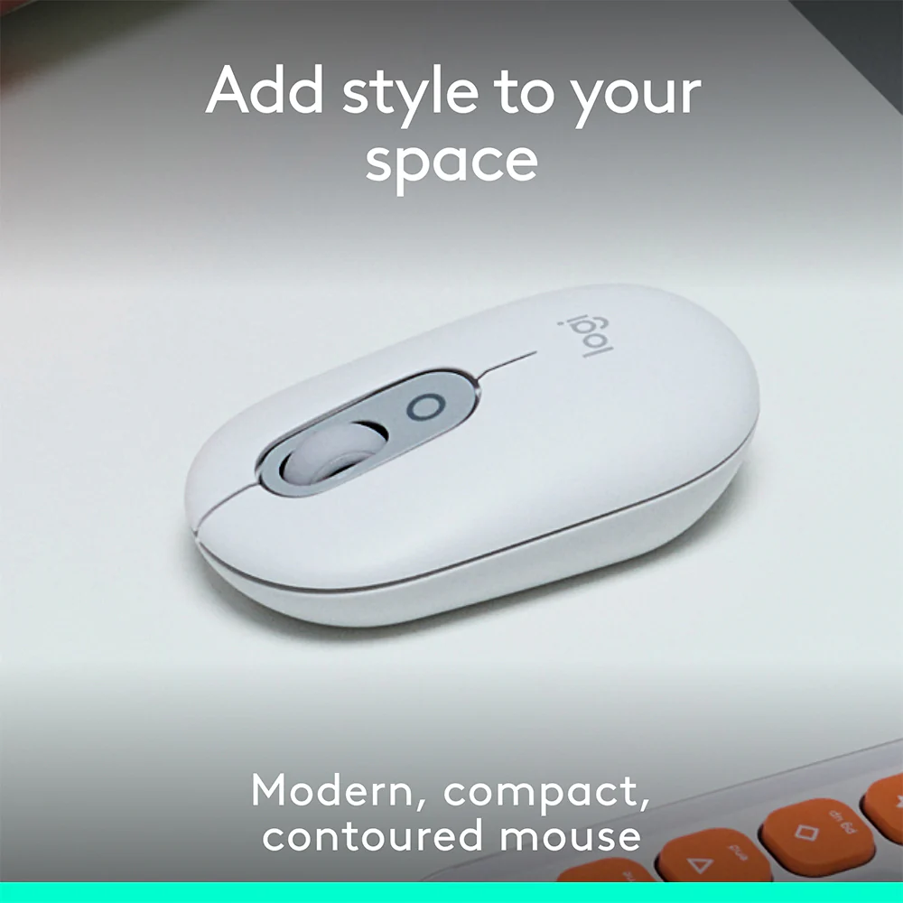 Logitech POP Mouse with Emoji - White - Image 2