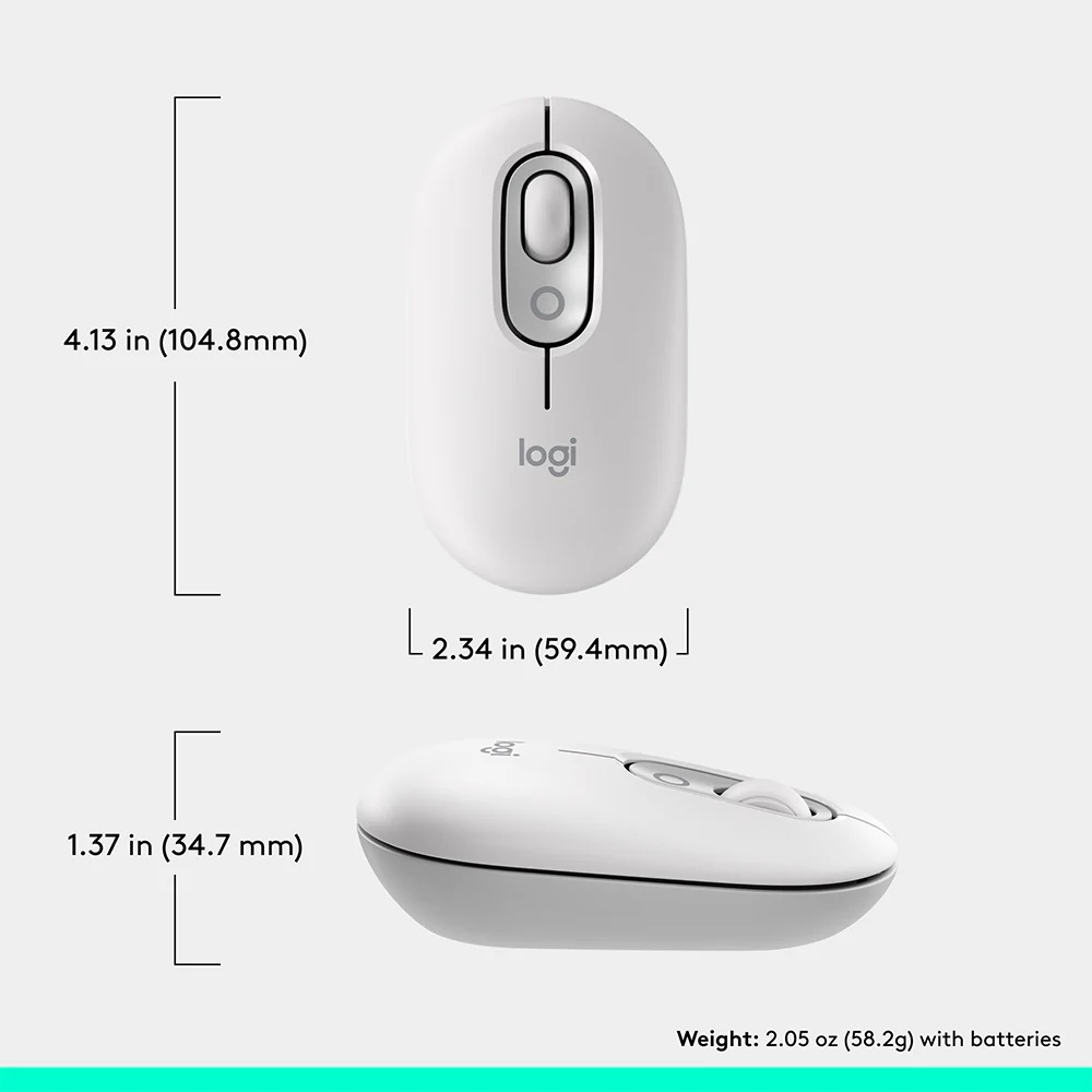 Logitech POP Mouse with Emoji - White - Image 9