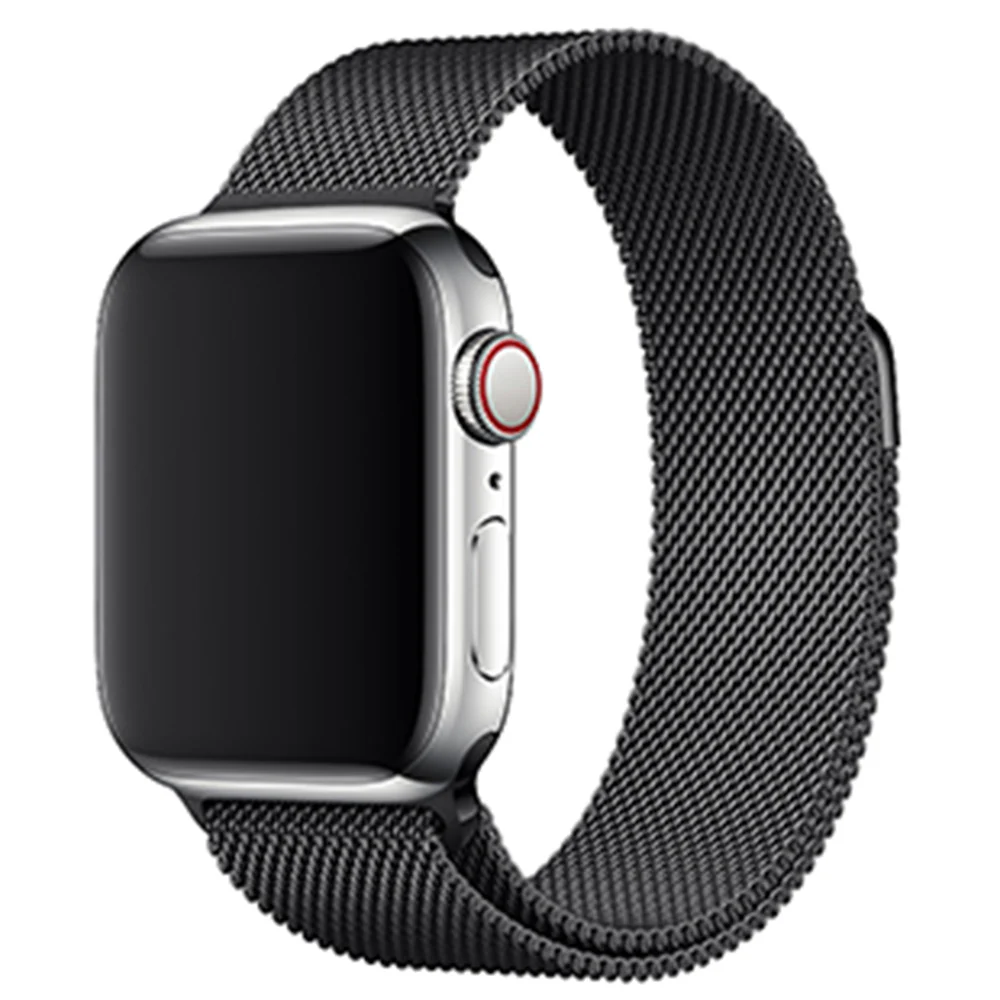 MACHINO Steel Strap for Apple Watch 42/44/45/46/49mm - Black