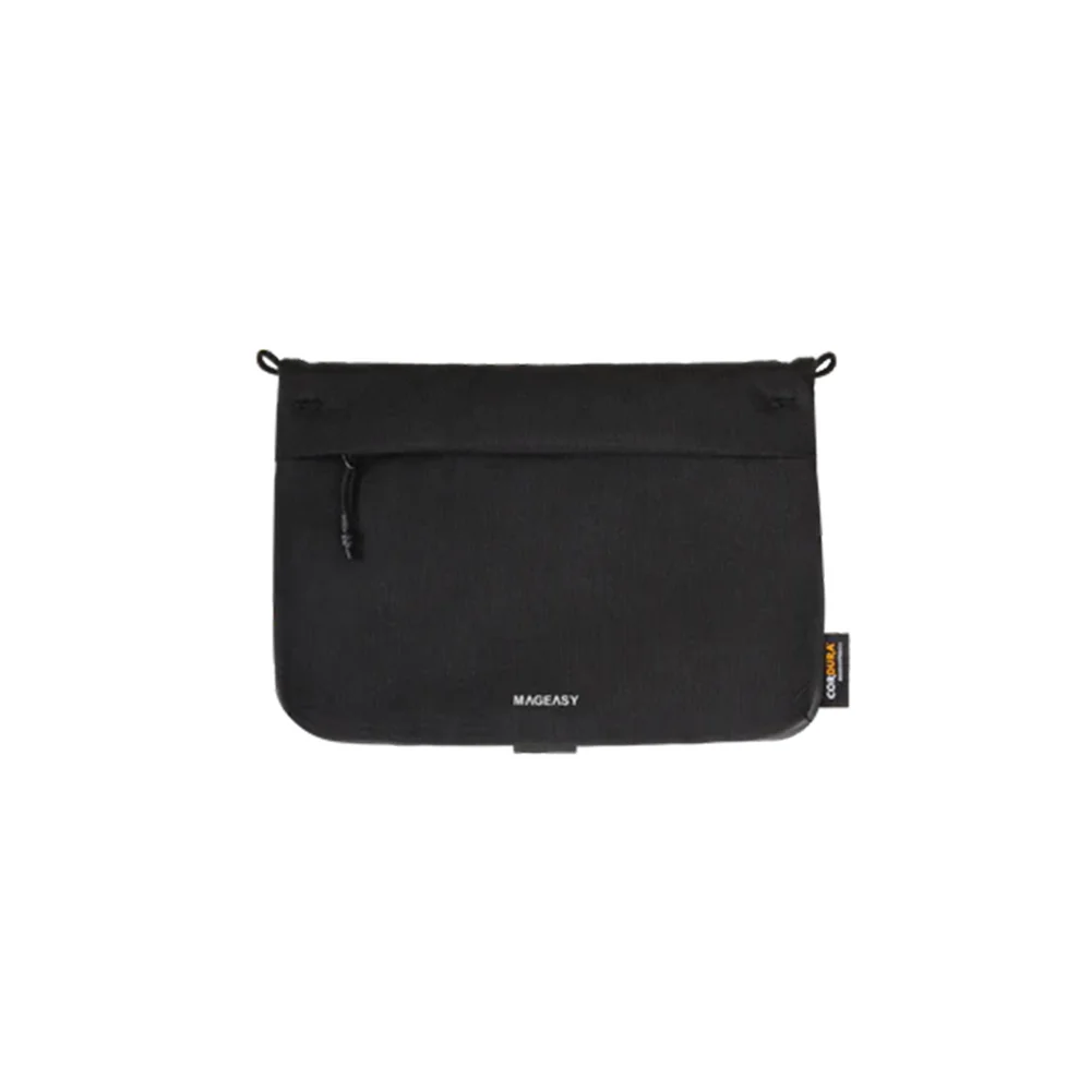 MAGEASY 2L Sacoche Utility Crossbody Bag + Strap Phone Lanyard 20mm - Graphite Black (Cordura) - Image 3