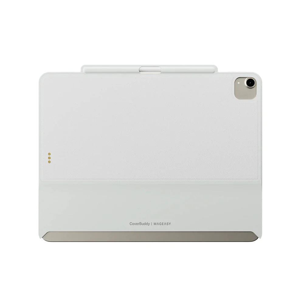 MagEasy CoverBuddy for 13-inch iPad Air (M2/M3/M4) / iPad Pro(1st/2nd/3rd/4th Gen) Leather White