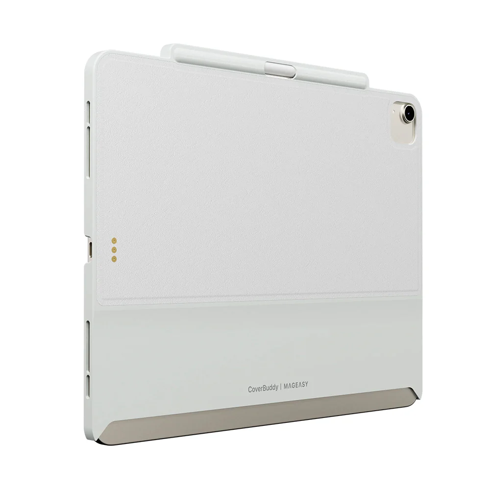 MagEasy CoverBuddy for 13-inch iPad Air (M2/M3/M4) / iPad Pro(1st/2nd/3rd/4th Gen) Leather White - Image 4