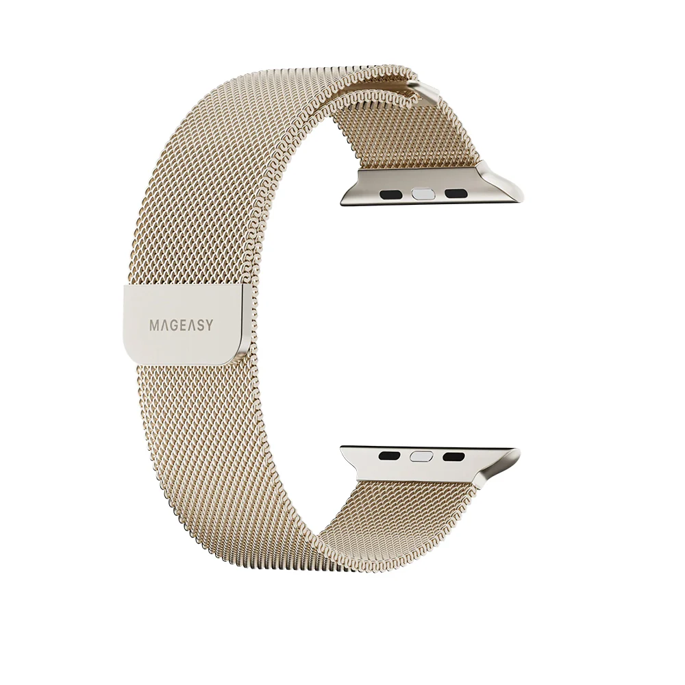 MagEasy Milanese Loop for Apple Watch 42/44/45/46/49mm Starlight - Image 2