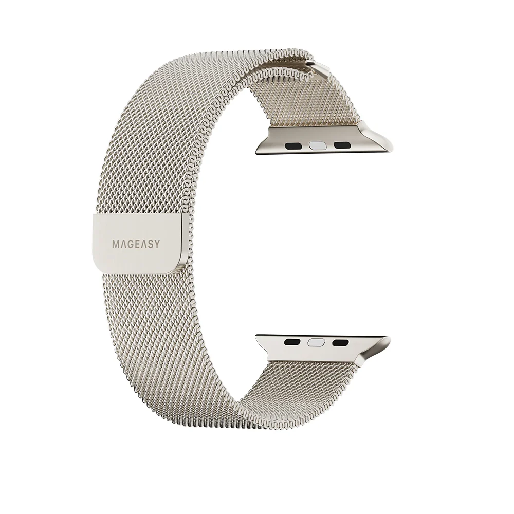 MagEasy Milanese Loop for Apple Watch 42/44/45/46/49mm Silver - Image 2