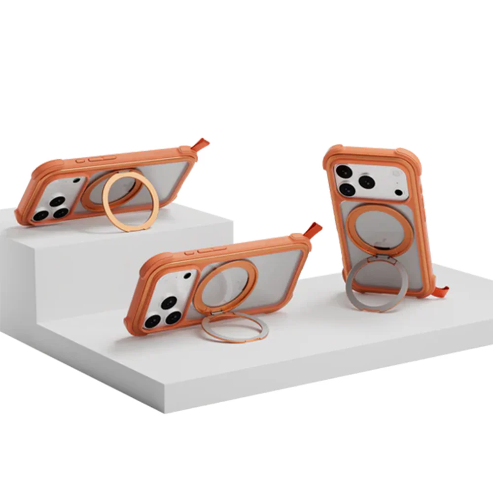 MagEasy Odyssey Stand M 360 MagSafe Stand Case for iPhone 17 Pro Max Coral - Image 7