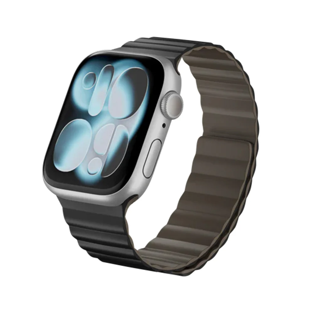 MagEasy Skin Duo Reversible Silicone Magnetic Band 38/40/41/42(2024/2025)mm Black/Fossil