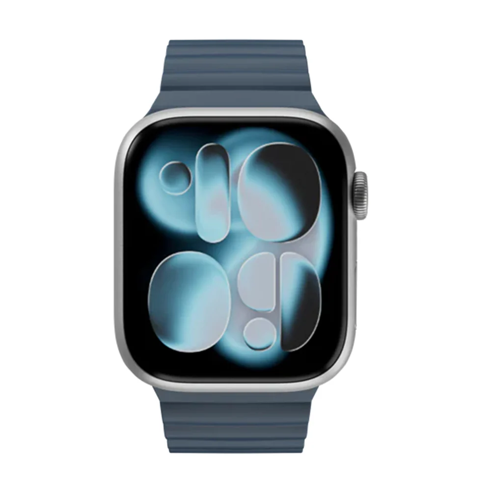 MagEasy Skin Duo Reversible Silicone Magnetic Band 38/40/41/42(2024/2025)mm Midnight Blue/Concrete Gray - Image 2