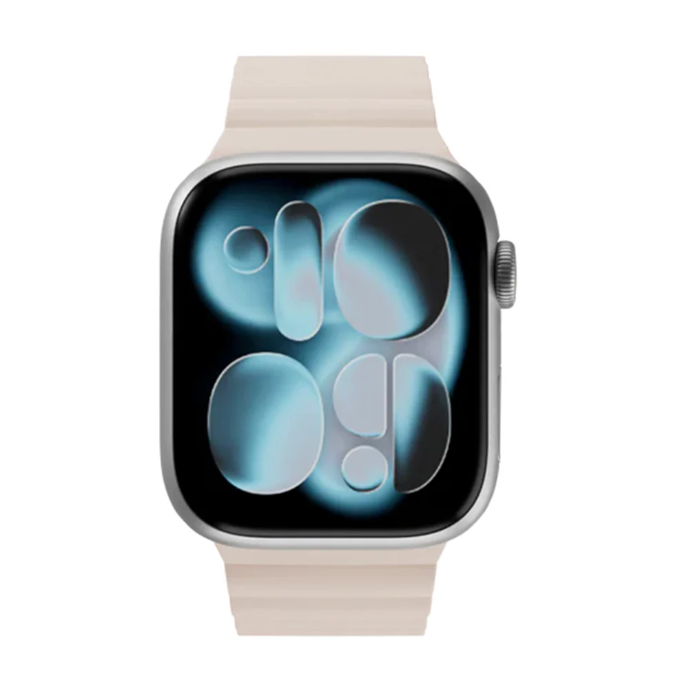 MagEasy Skin Duo Reversible Silicone Magnetic Band 42/44/45/46/49mm Shell Pink/Cloud White - Image 2