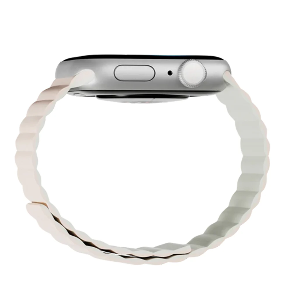 MagEasy Skin Duo Reversible Silicone Magnetic Band 42/44/45/46/49mm Shell Pink/Cloud White - Image 5