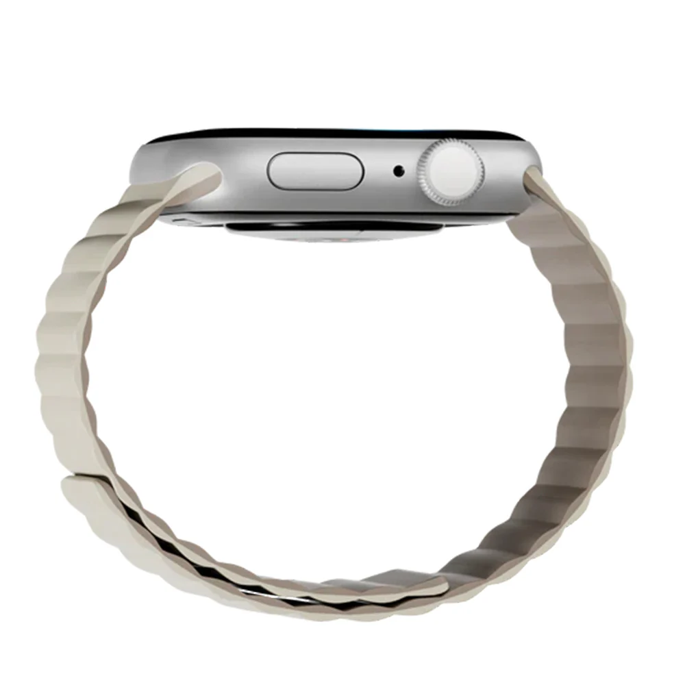 MagEasy Skin Duo Reversible Silicone Magnetic Band 42/44/45/46/49mm Starlight/Mocha - Image 5