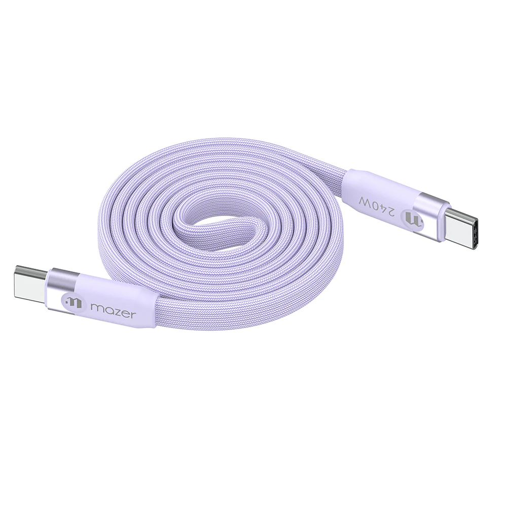 Mazer InfiniteLINK Cobra3 240W Flat Magnetic Roll Cable 1m Lavender - Image 2