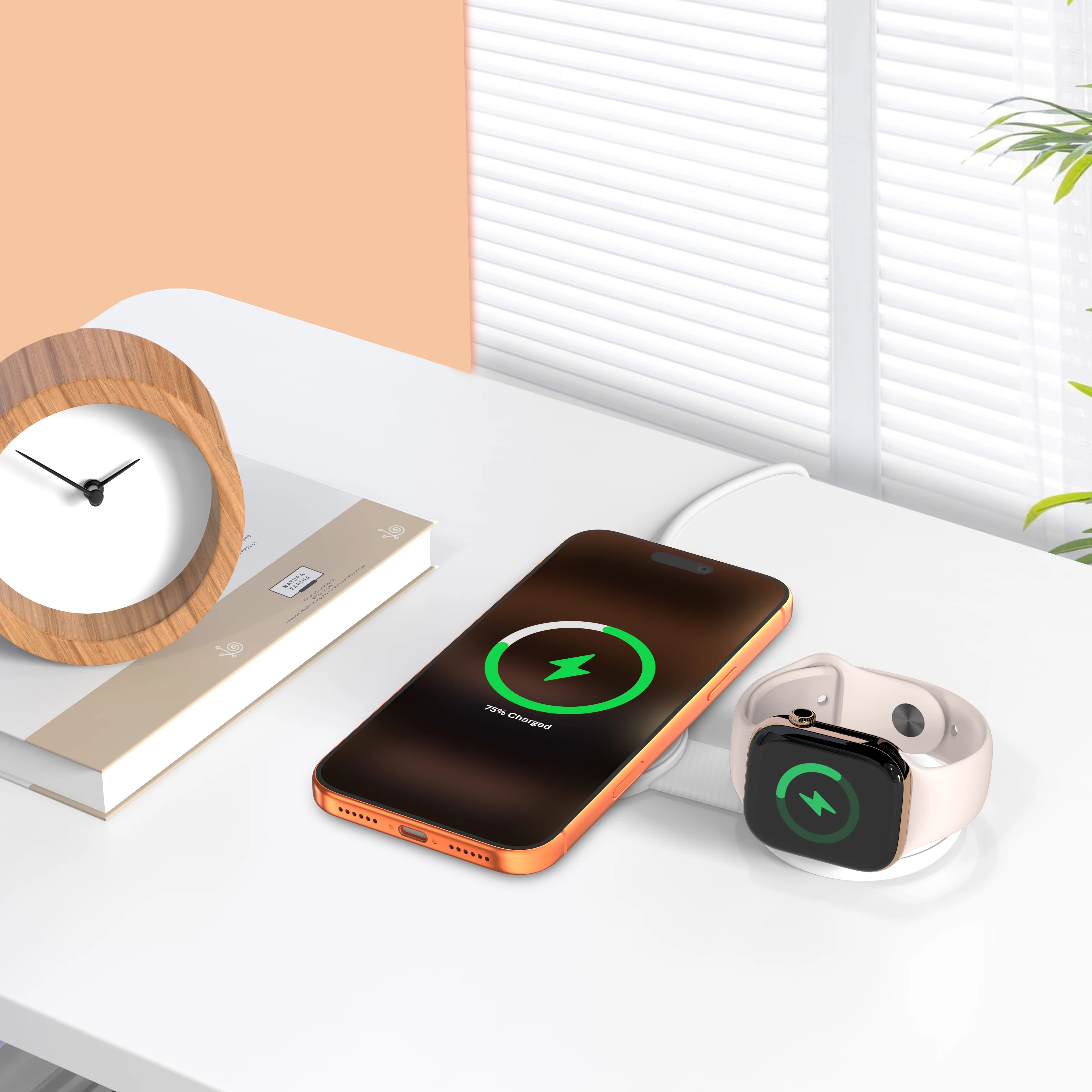 Mazer MagPad Duo2 Qi2.2 Certified 25W 2-in-1 Foldable Wireless Charging Pad White - Image 11