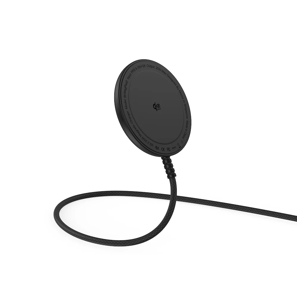 Mazer MagPad2 Qi2.2 Certified 25W Wireless Charging Pad Black - Image 5