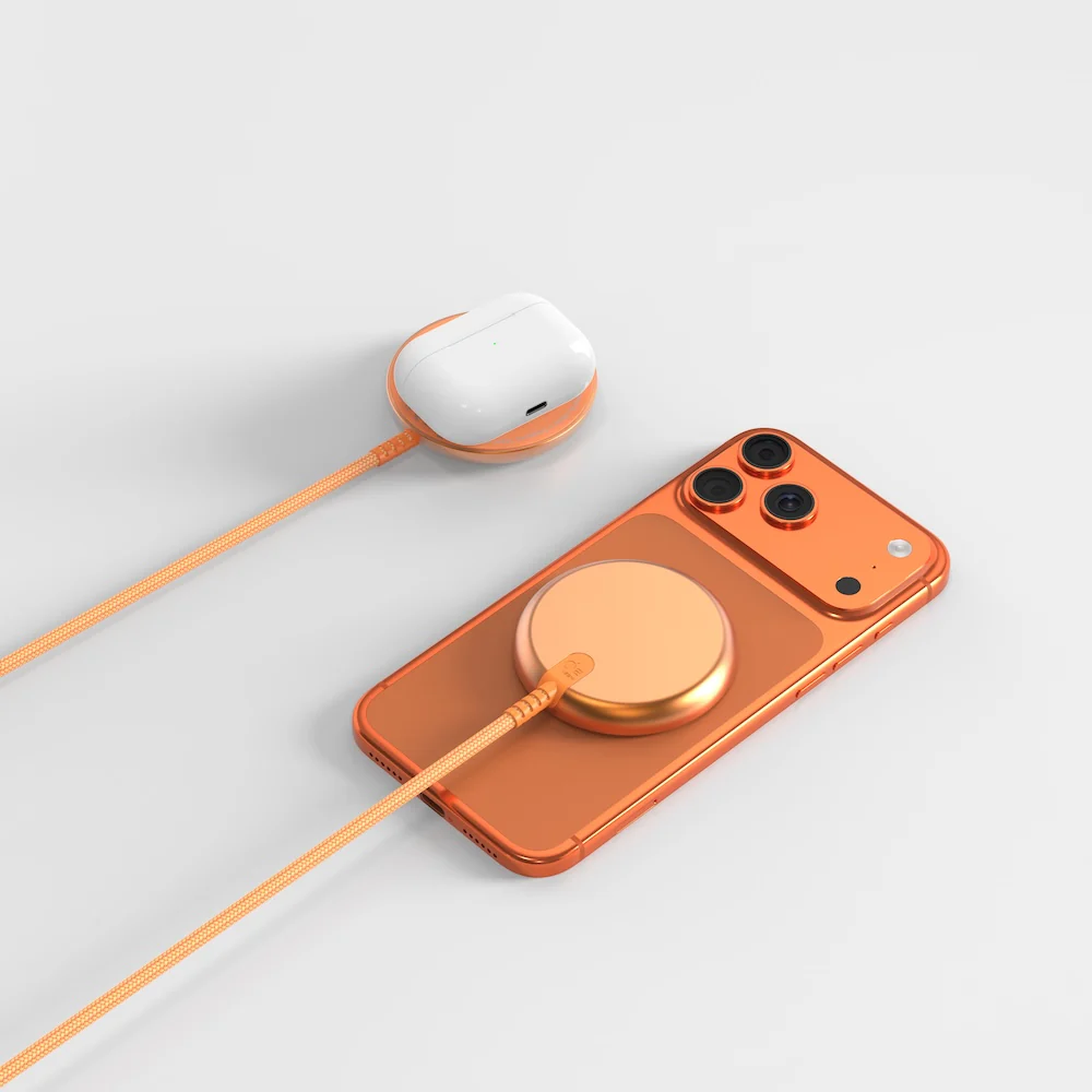 Mazer MagPad2 Qi2.2 Certified 25W Wireless Charging Pad Sunset Orange - Image 9