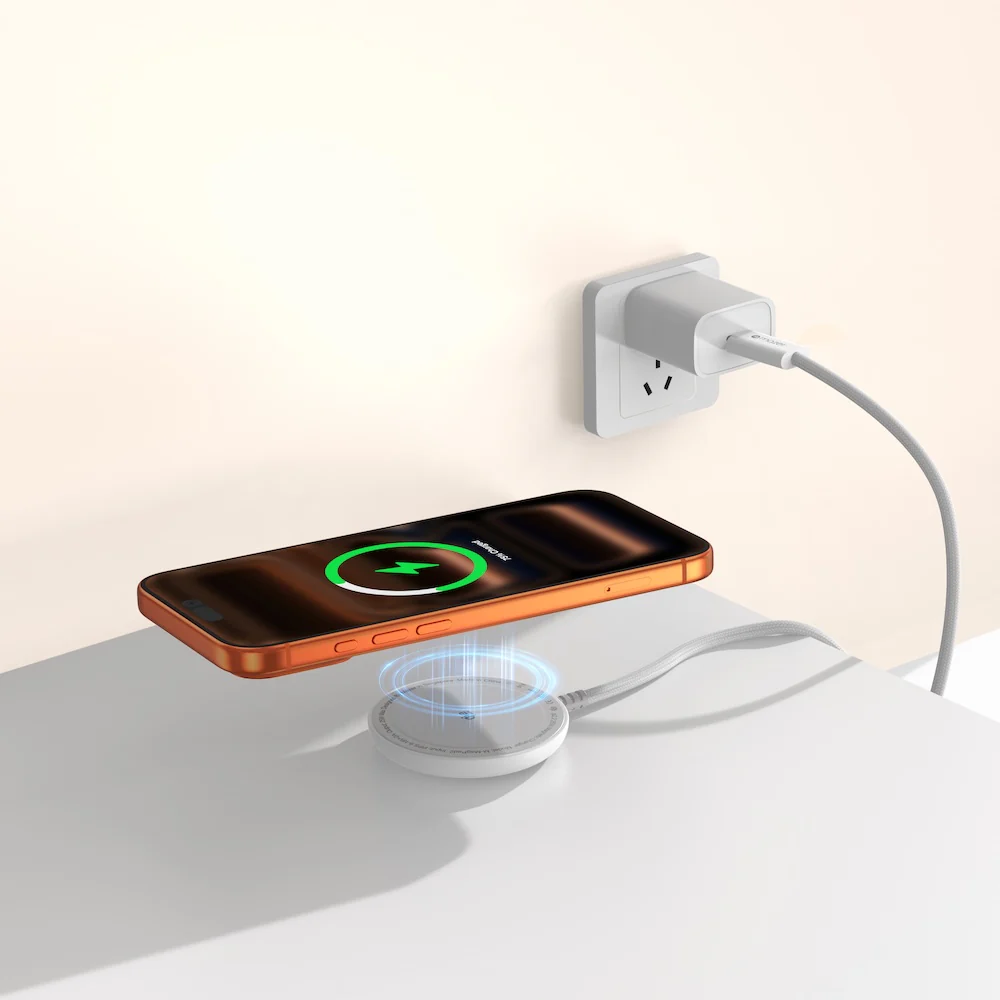 Mazer MagPad2 Qi2.2 Certified 25W Wireless Charging Pad White - Image 8