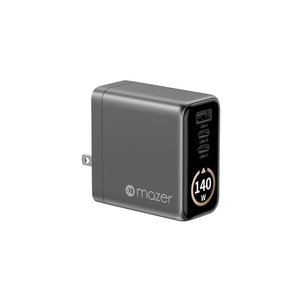 Mazer Prestige GaN AI Gan 140W Charger - Black Grey - Image 2