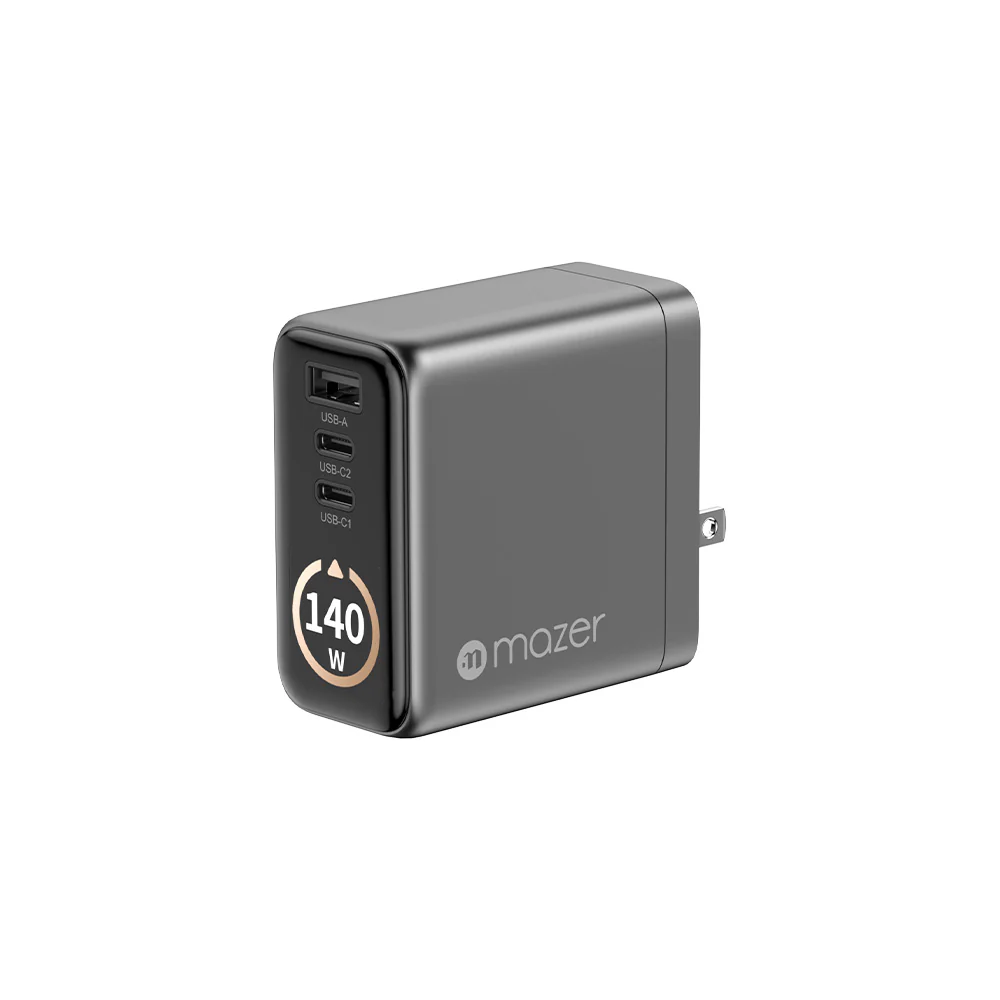 Mazer Prestige GaN AI Gan 140W Charger - Black Grey - Image 3