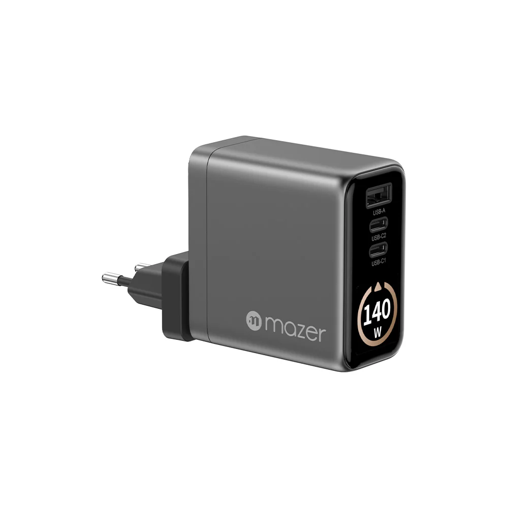 Mazer Prestige GaN AI Gan 140W Charger - Black Grey - Image 5