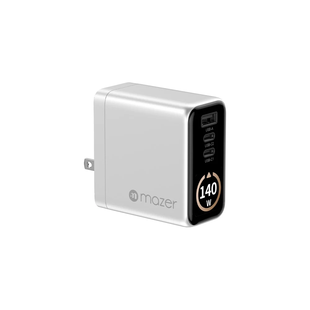 Mazer Prestige GaN AI Gan 140W Charger - Silver - Image 2