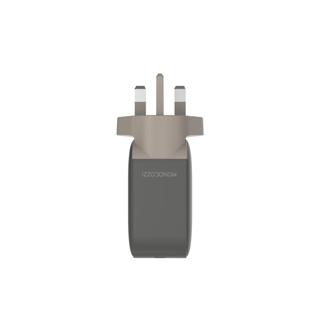 Monocozzi ESSENTIALS | 120W 3-Ports USB C USB A GaN Charger (UK) - Charcoal - Image 7