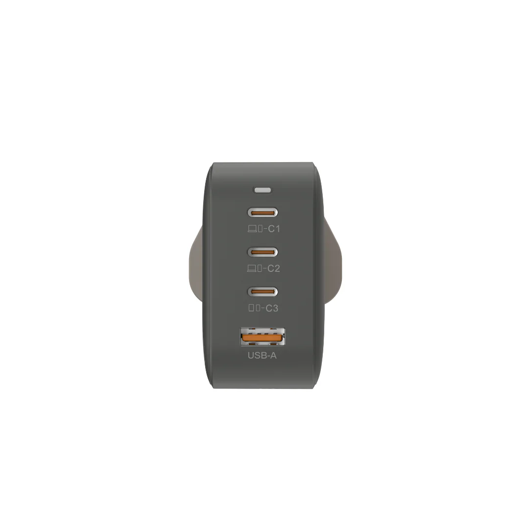 Monocozzi ESSENTIALS | 120W 3-Ports USB C USB A GaN Charger (UK) - Charcoal - Image 9