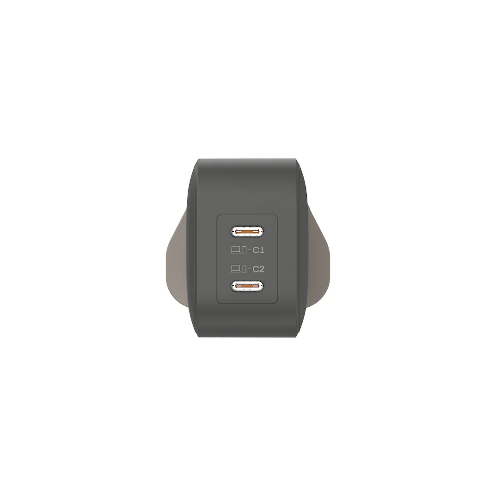 Monocozzi ESSENTIALS | 45W 2-Ports USB-C GaN Charger (UK) - Charcoal - Image 3