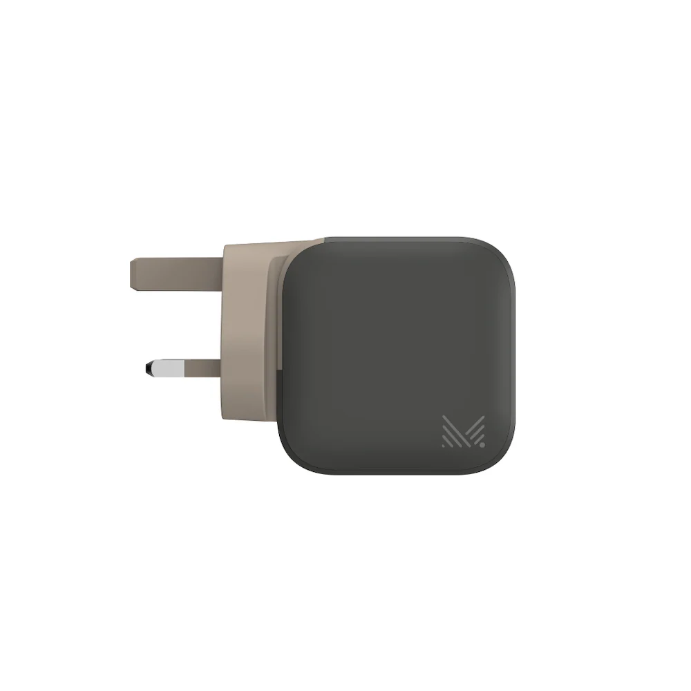 Monocozzi ESSENTIALS | 65W 3-Ports USB C USB A GaN Charger (UK) - Charcoal - Image 3