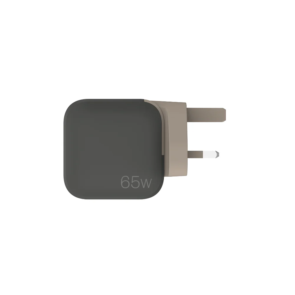 Monocozzi ESSENTIALS | 65W 3-Ports USB C USB A GaN Charger (UK) - Charcoal - Image 4
