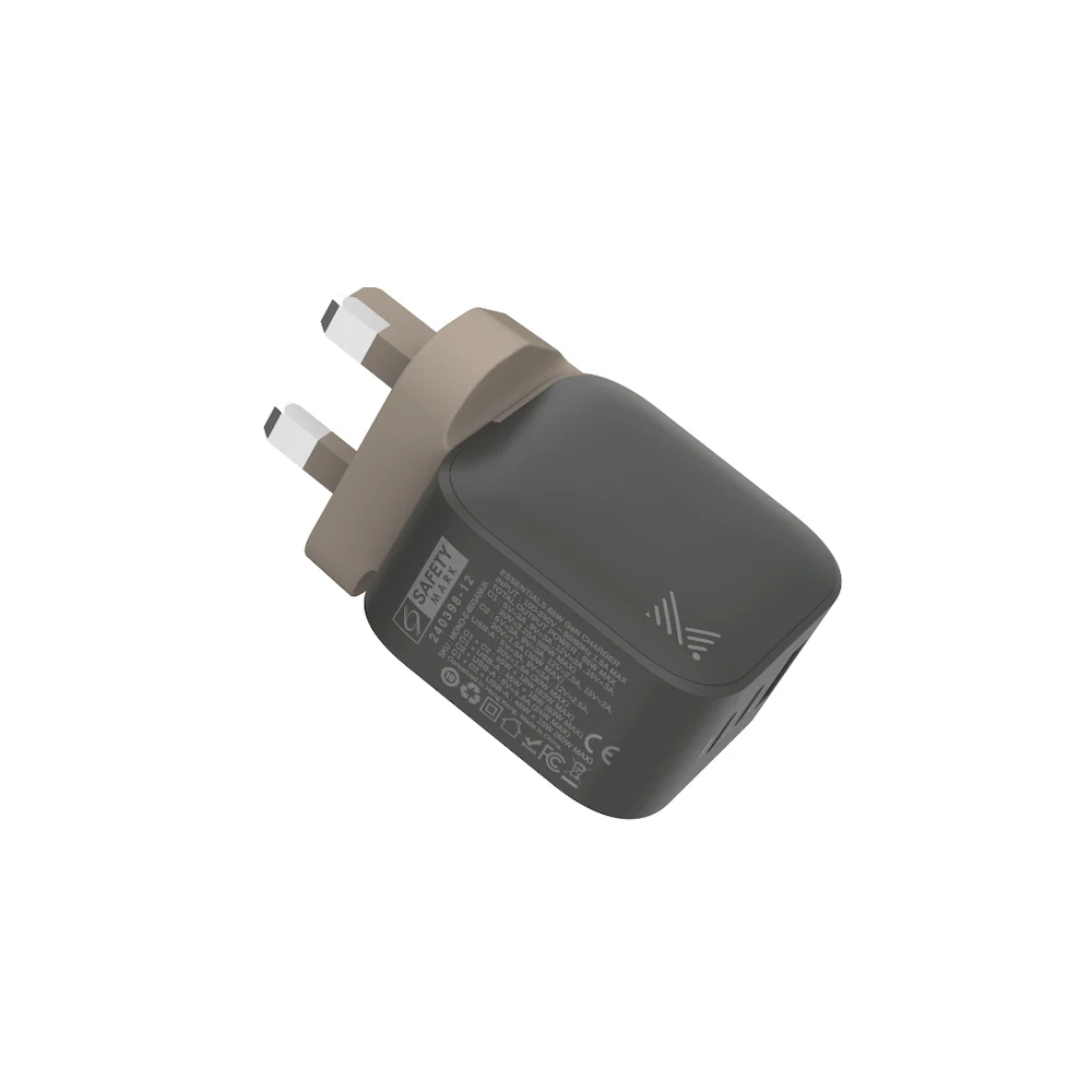 Monocozzi ESSENTIALS | 65W 3-Ports USB C USB A GaN Charger (UK) - Charcoal - Image 5
