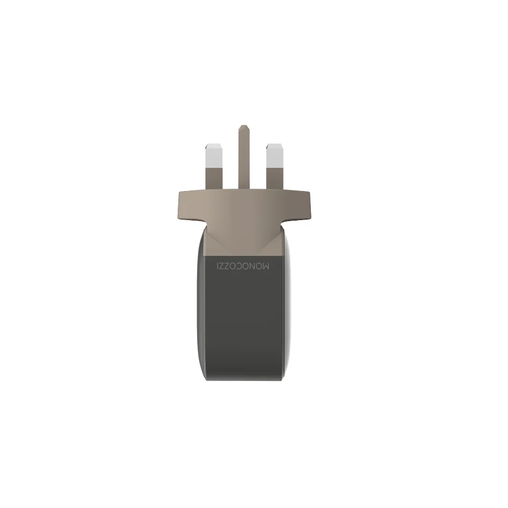 Monocozzi ESSENTIALS | 65W 3-Ports USB C USB A GaN Charger (UK) - Charcoal - Image 7