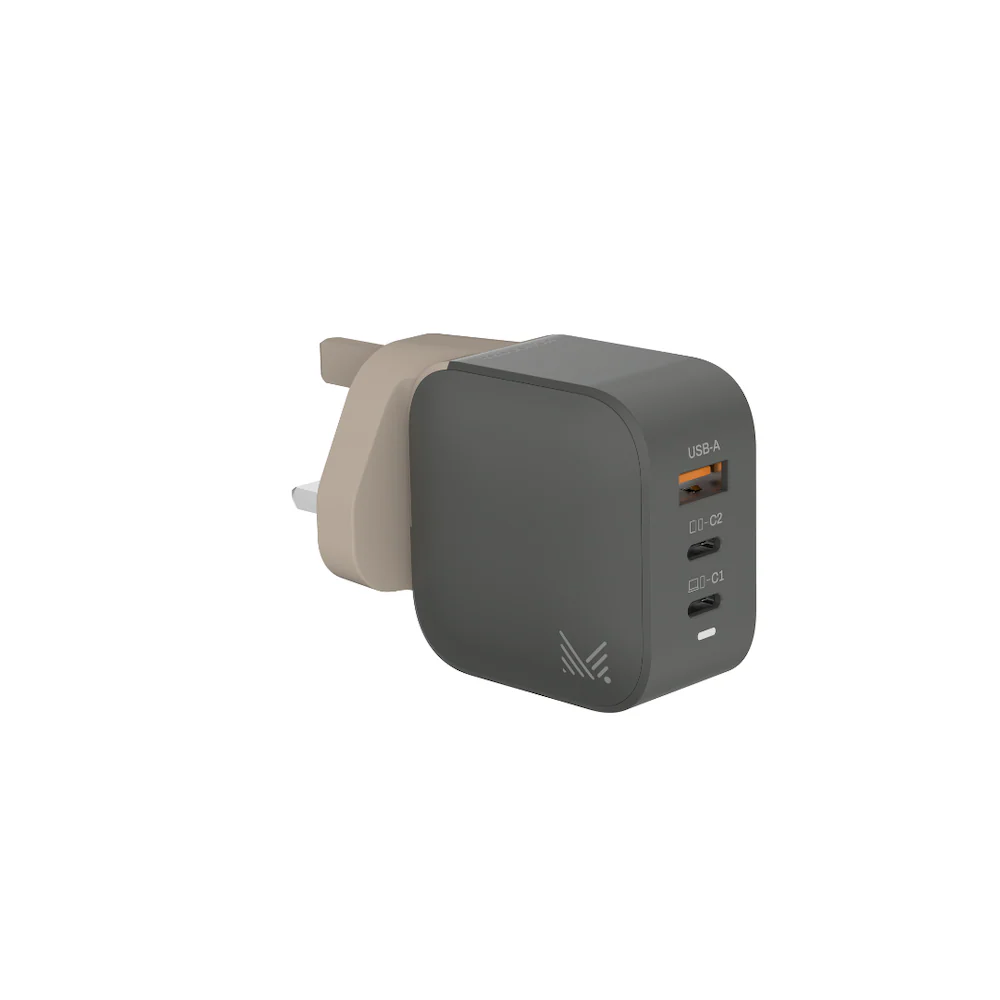 Monocozzi ESSENTIALS | 65W 3-Ports USB C USB A GaN Charger (UK) - Charcoal - Image 8