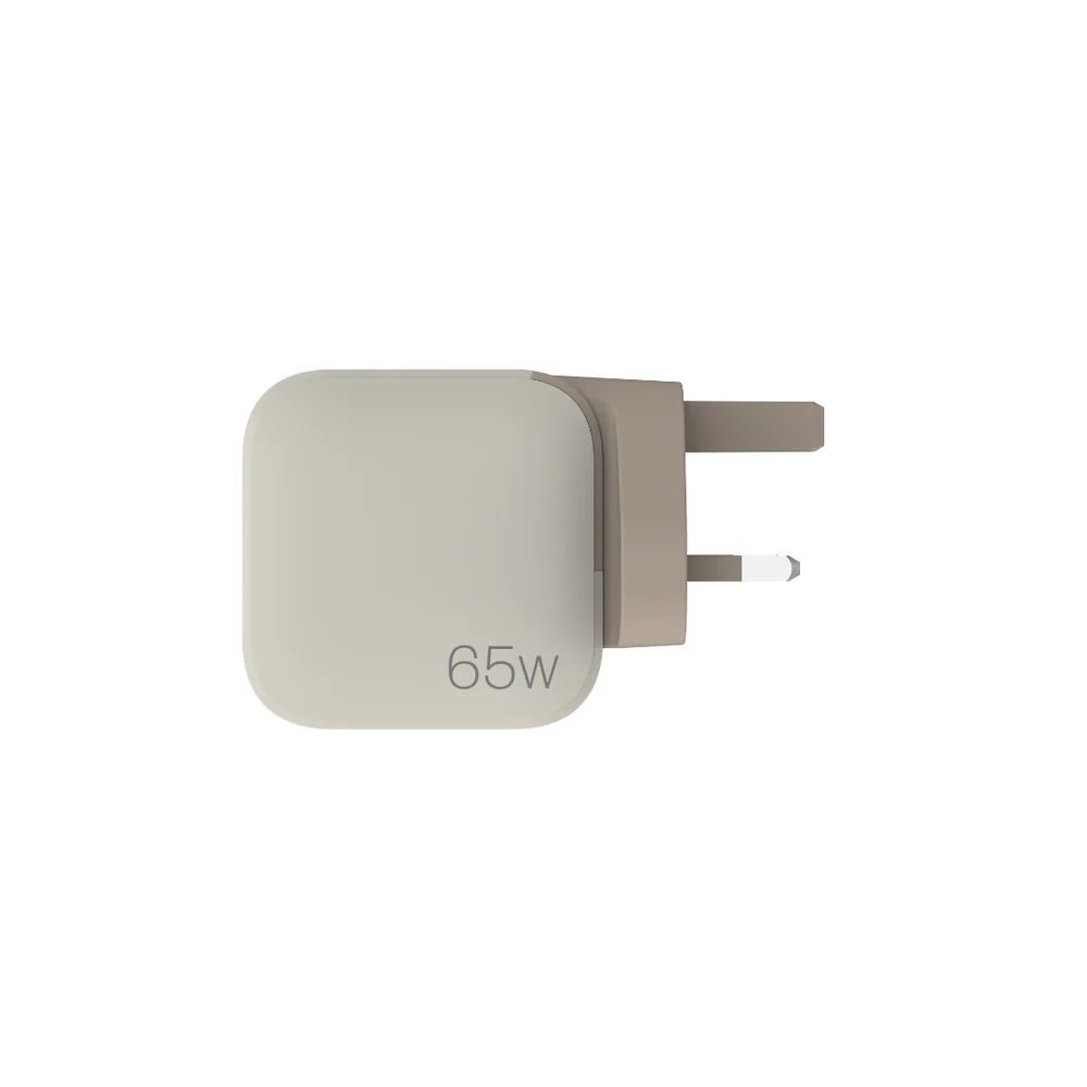 Monocozzi ESSENTIALS | 65W 3-Ports USB C USB A GaN Charger (UK) - Sand - Image 3