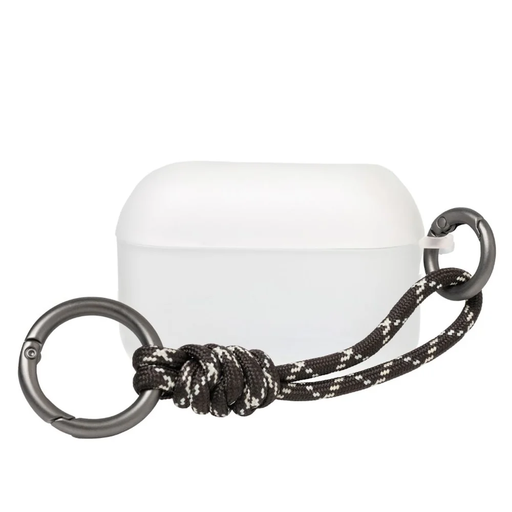 Monocozzi ESSENTIALS Dust Proof Translucent Soft Plastic Case AirPods Pro 3 with Brown Strap