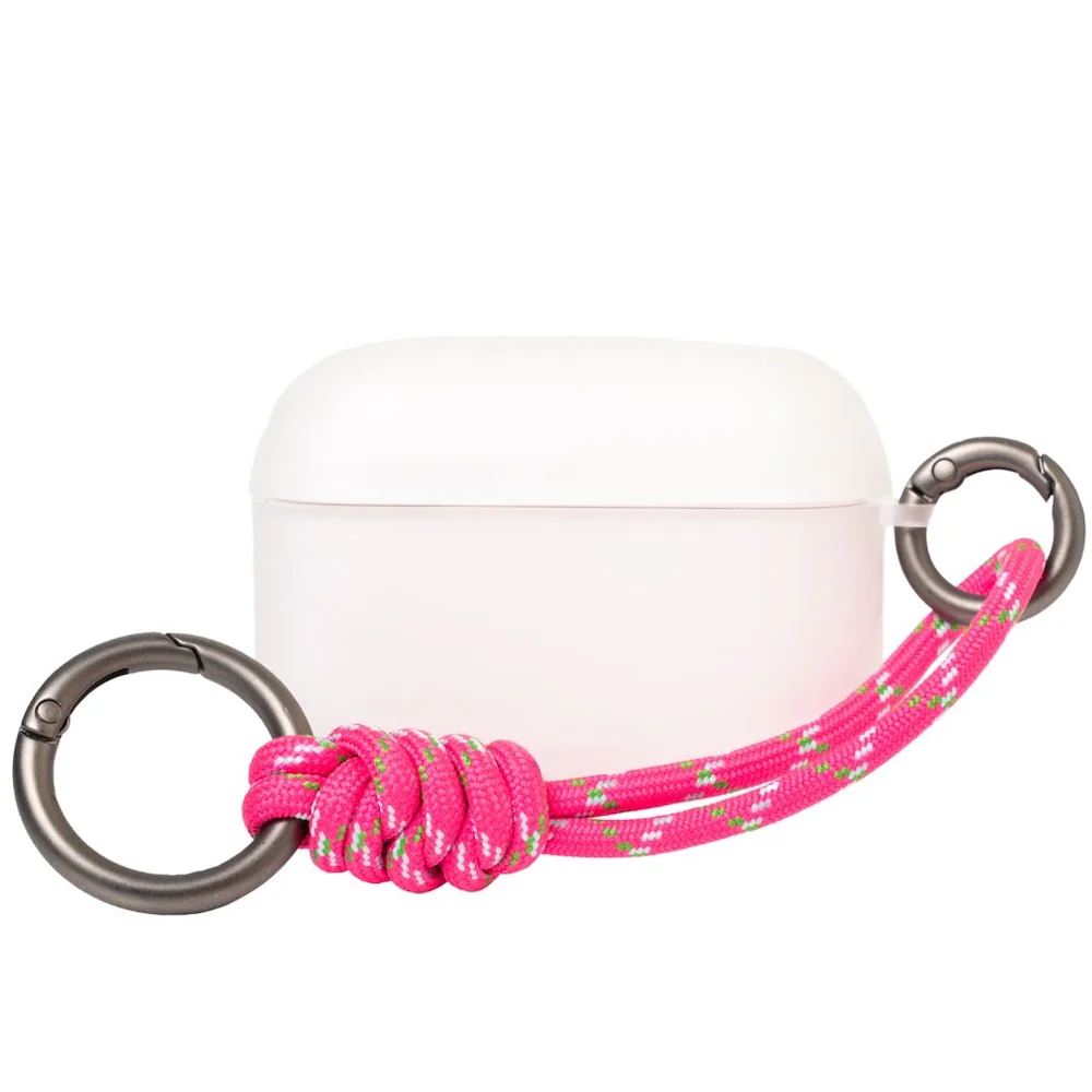 Monocozzi ESSENTIALS Dust Proof Translucent Soft Plastic Case AirPods Pro 3 with Pink Strap