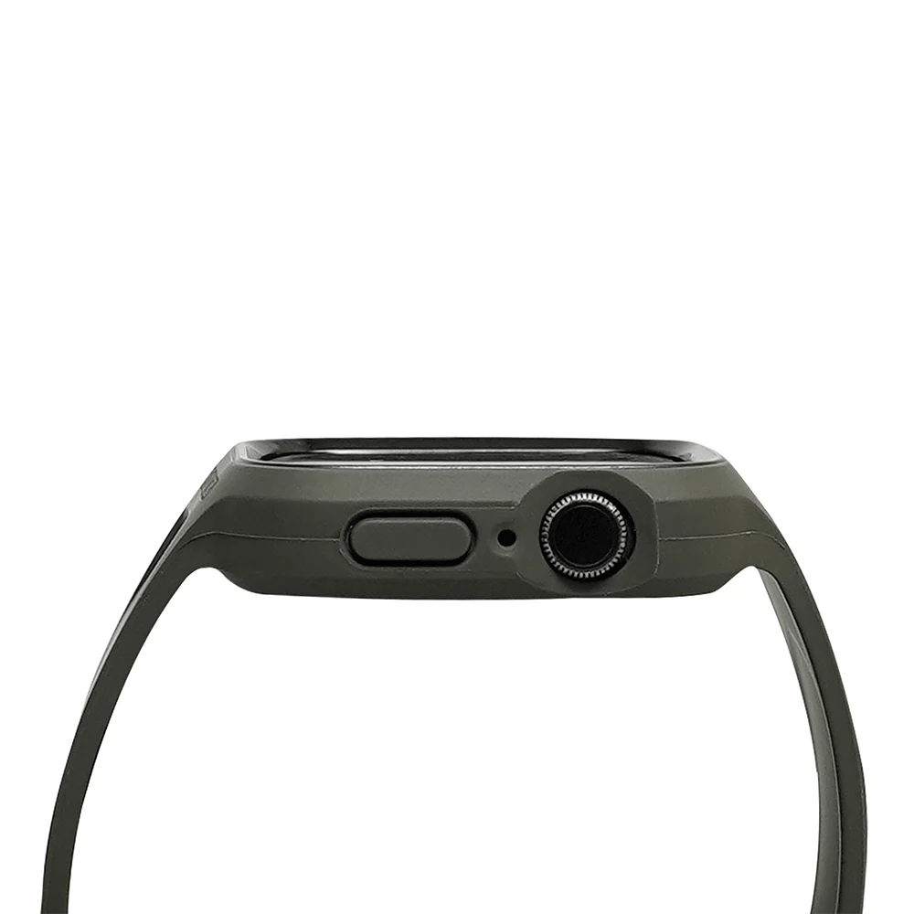 Monocozzi ESSENTIALS | Hybrid Soft Plastic Case with Strap for Apple Watch 45/44mm - Olive - Image 3