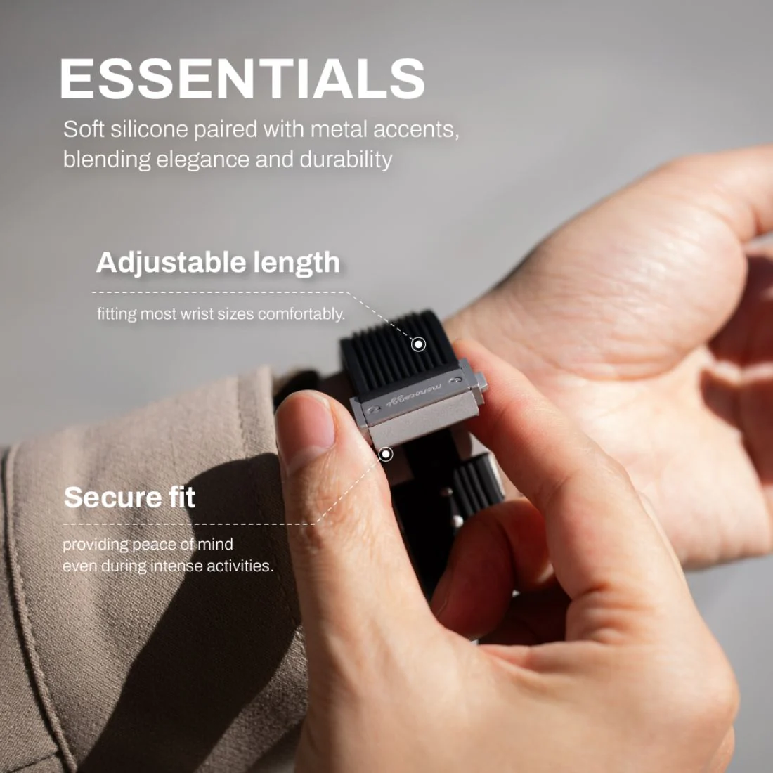 Monocozzi ESSENTIALS Premium Liquid Silicone Strap 44/45/46/49mm Black - Image 9