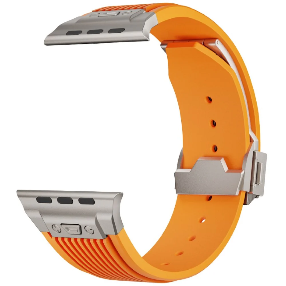 Monocozzi ESSENTIALS Premium Liquid Silicone Strap 44/45/46/49mm Orange - Image 4