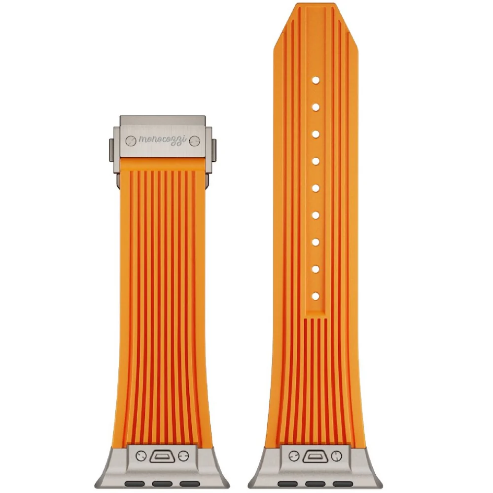 Monocozzi ESSENTIALS Premium Liquid Silicone Strap 44/45/46/49mm Orange - Image 5