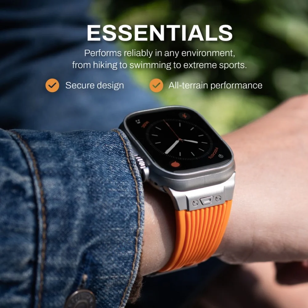 Monocozzi ESSENTIALS Premium Liquid Silicone Strap 44/45/46/49mm Orange - Image 6