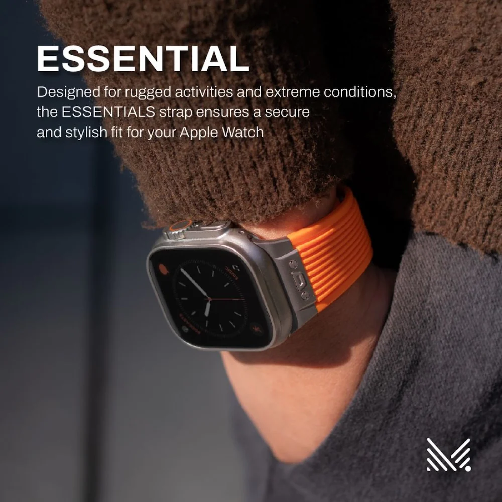 Monocozzi ESSENTIALS Premium Liquid Silicone Strap 44/45/46/49mm Orange - Image 8