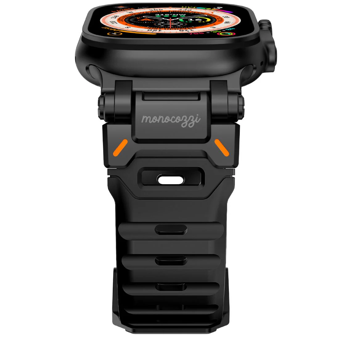 Monocozzi ESSENTIALS Robust FKM Rubber Strap 44/45/46/49mm Black - Image 3