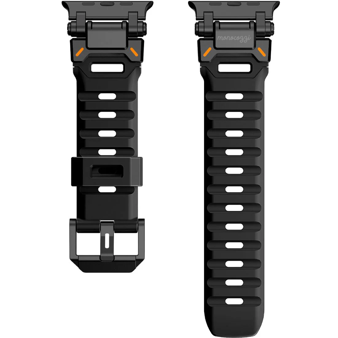 Monocozzi ESSENTIALS Robust FKM Rubber Strap 44/45/46/49mm Black - Image 4