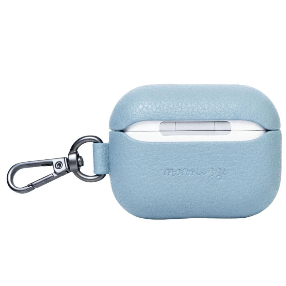 Monocozzi EXQUISITE Premium Pebble Leather Case AirPods Pro 3 Blue - Image 2