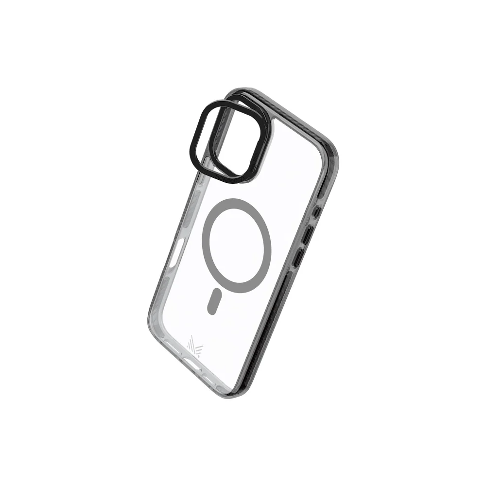 Monocozzi LUCID | Magsafe 10Ft Drop Protection Lens Stand Hybrid Case for iPhone 16 - Black - Image 2