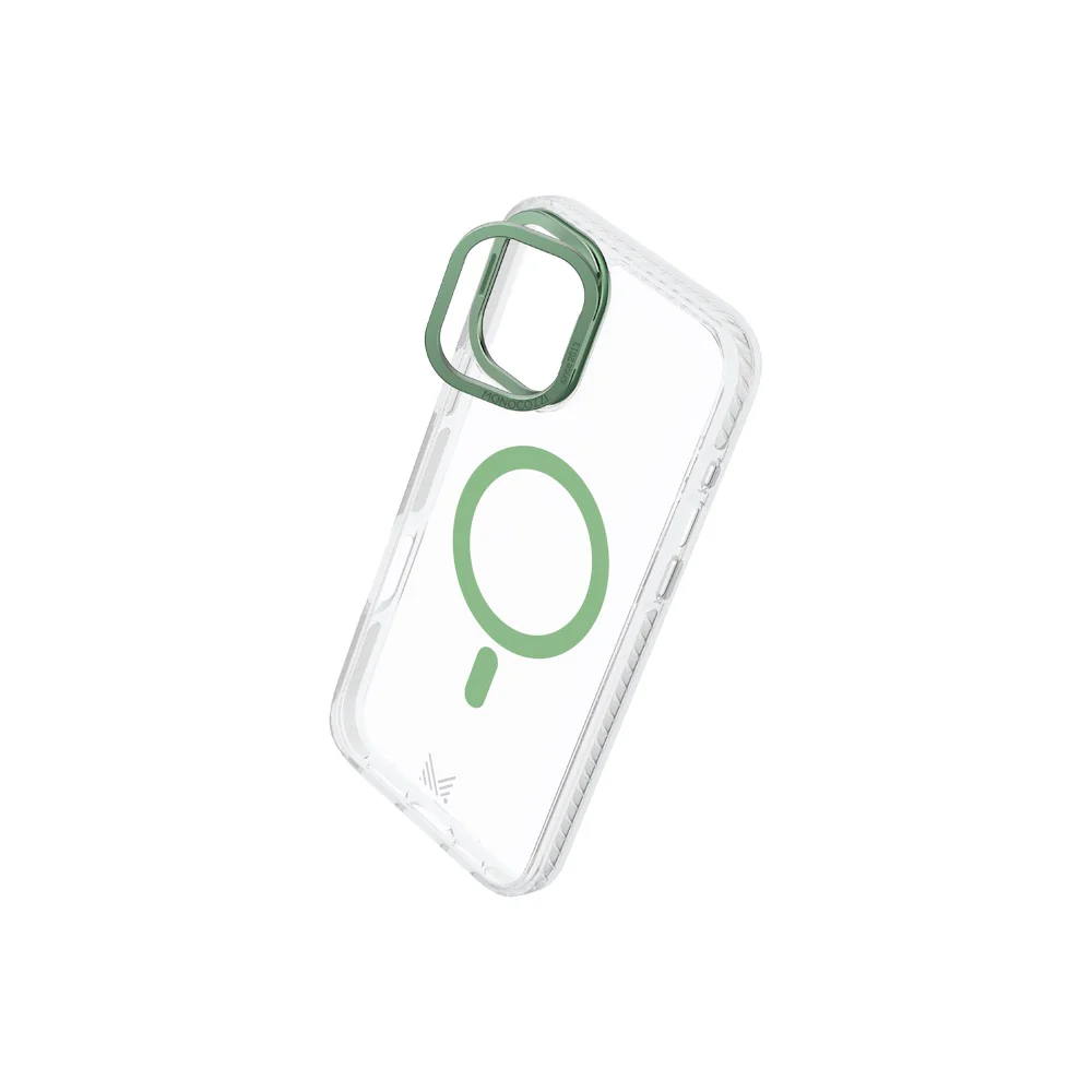 Monocozzi LUCID | Magsafe 10ft Drop Protection Lens Stand Hybrid Case for iPhone 16 - Olive - Image 2