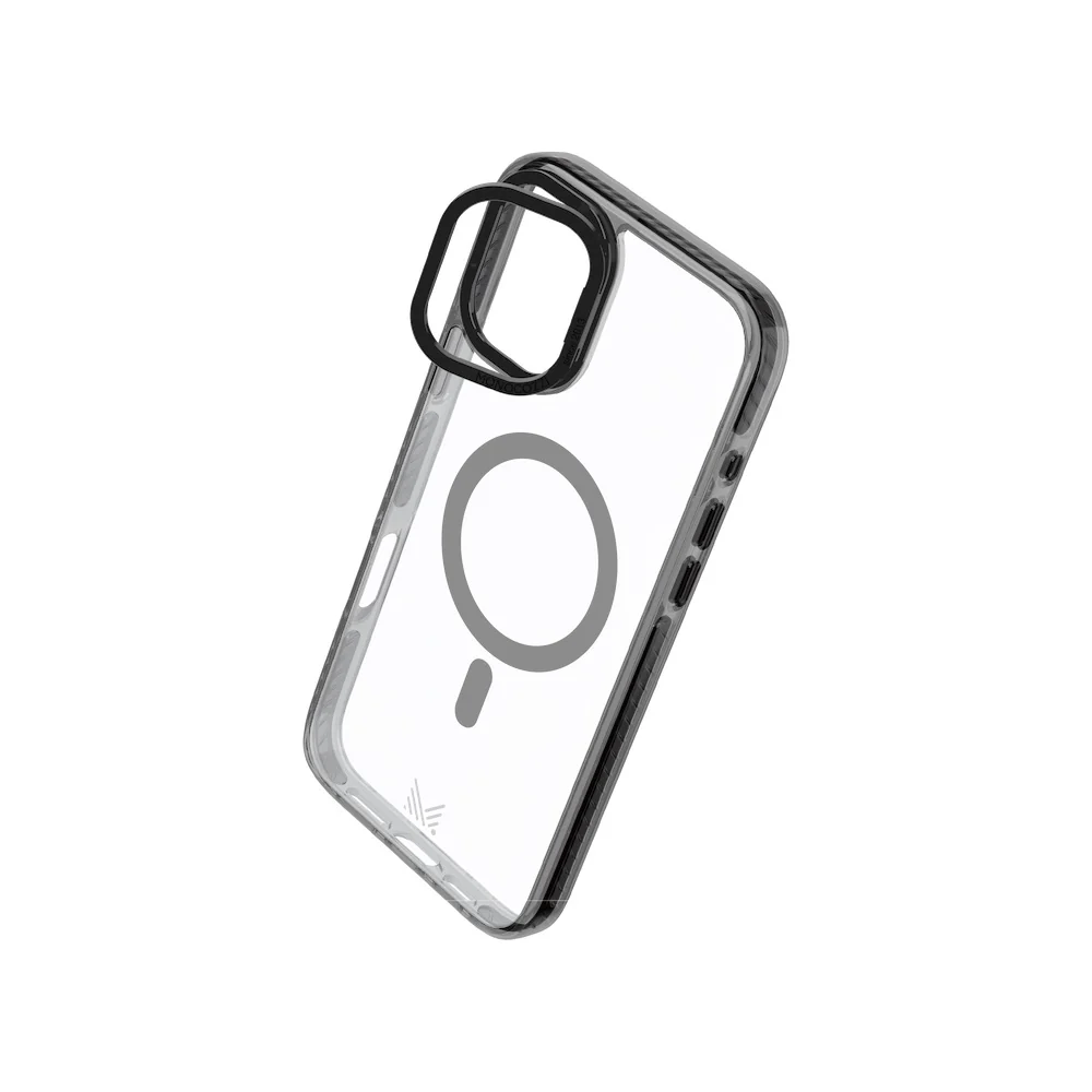 Monocozzi LUCID | Magsafe 10ft Drop Protection Lens Stand Hybrid Case for iPhone 16 Plus - Black - Image 2